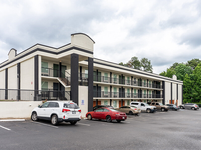 Outdoor Apartment Complex with Parking | Springwood