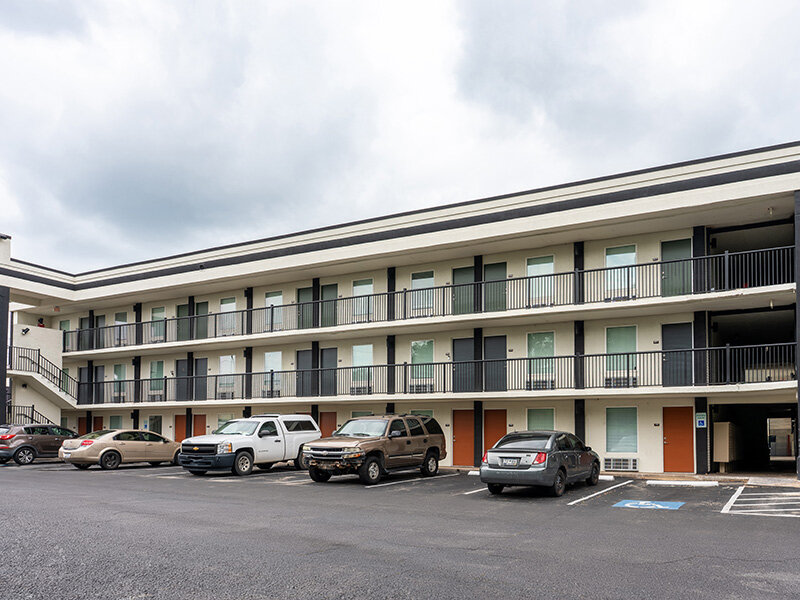 Exterior Apartment Complex with Parking | Springwood