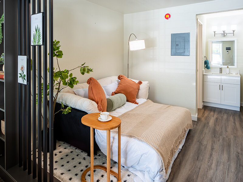 Apartment Bedroom with Wood Styled Floors | Springwood