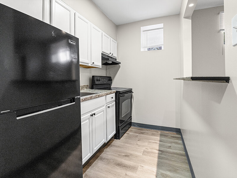 Kitchen with Wood Style Flooring | The Mayflower