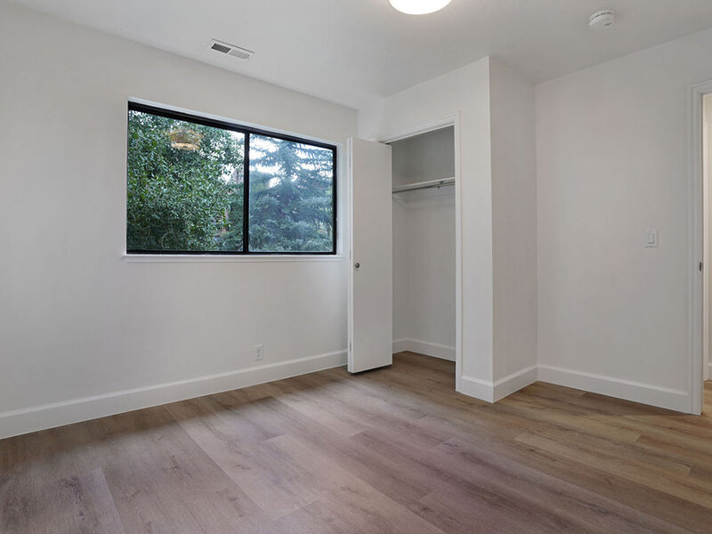 Bedroom with Window and Open Closet | Residences at J Ranch