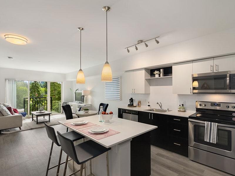 Tria Apartments Kitchen and Living Room | Tria