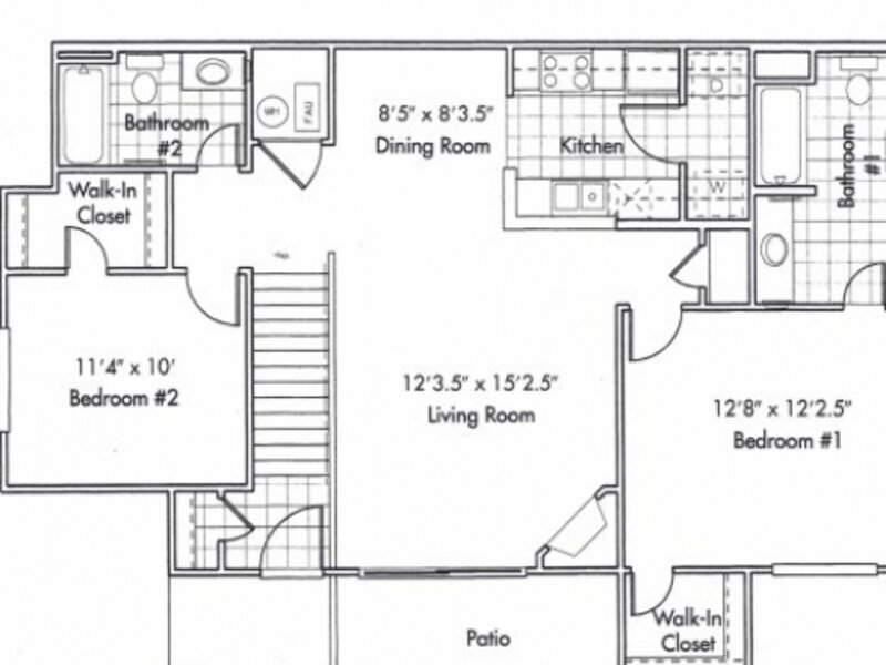 The Bluffs at Castle Rock Apartments Floor Plan b2.1