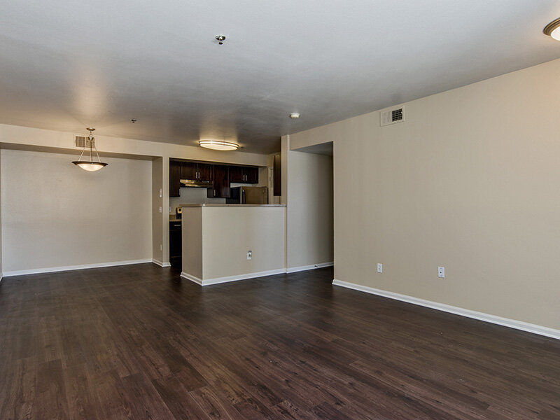 Kitchen with Ceiling Light and Wood Style Flooring | The Bluffs at Castle Rock