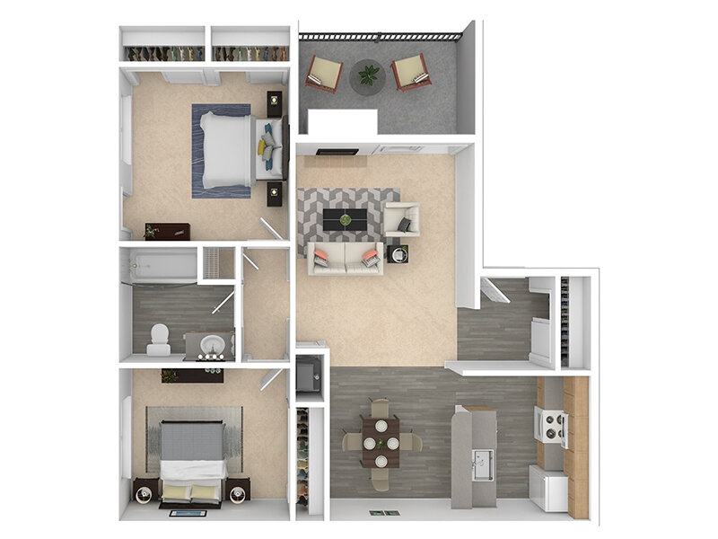 Rosemont West 84th Apartments Floor Plan Maple Renovated