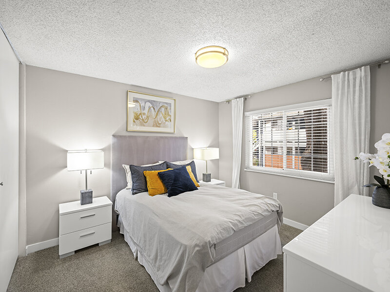 Bedroom with Nightstand and Ceiling Light | Rosemont West 84th