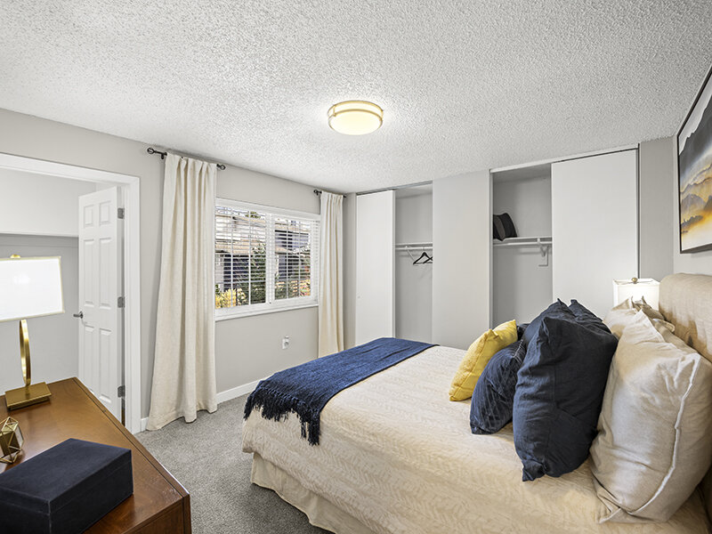 Bedroom with Windows and Open Closets | Rosemont West 84th