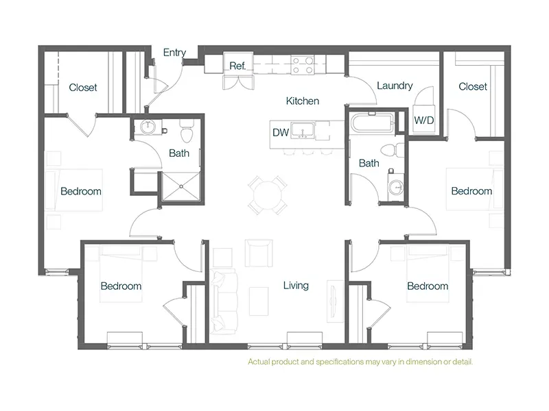4.1 floor plan at King's Crossing Village