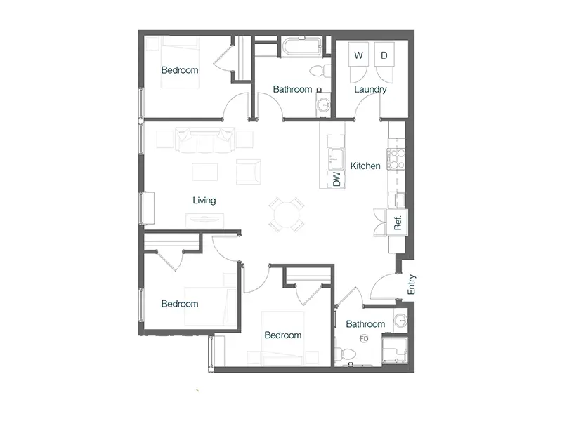 3.4A floor plan at King's Crossing Village