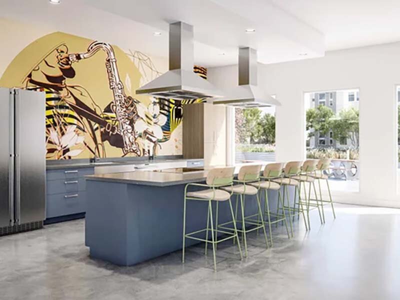 Community Kitchen Seating Rendering | King's Crossing Village