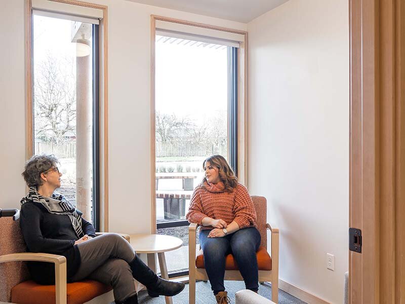 Community Seating with Large Open Windows | Nesika Illahee