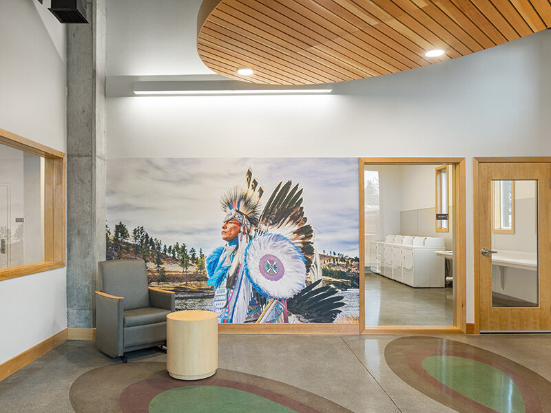 Lobby with Wall Murals | Hayu Tilixam Apartments