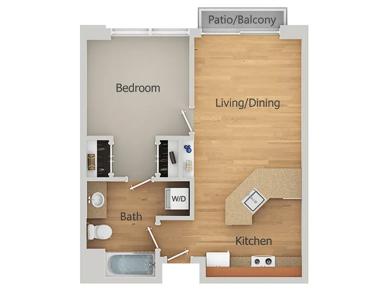 A1 floorplan at 1010 Pacific