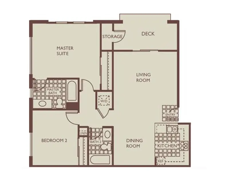 2x2 floorplan at Pacific Shores