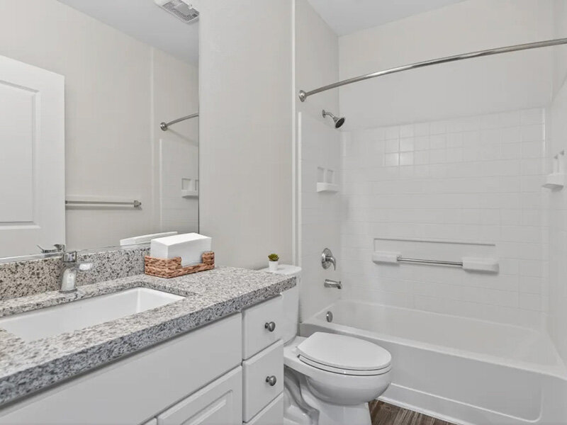 Bathroom with Shower and Mirror | Pacific Shores