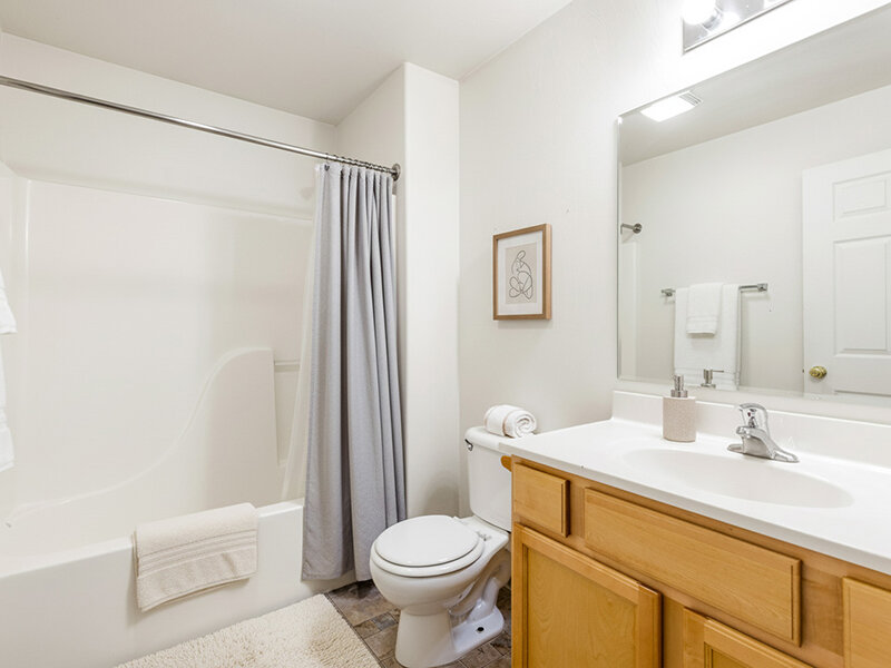Bathroom with Shower and Mirror | Kagy Village