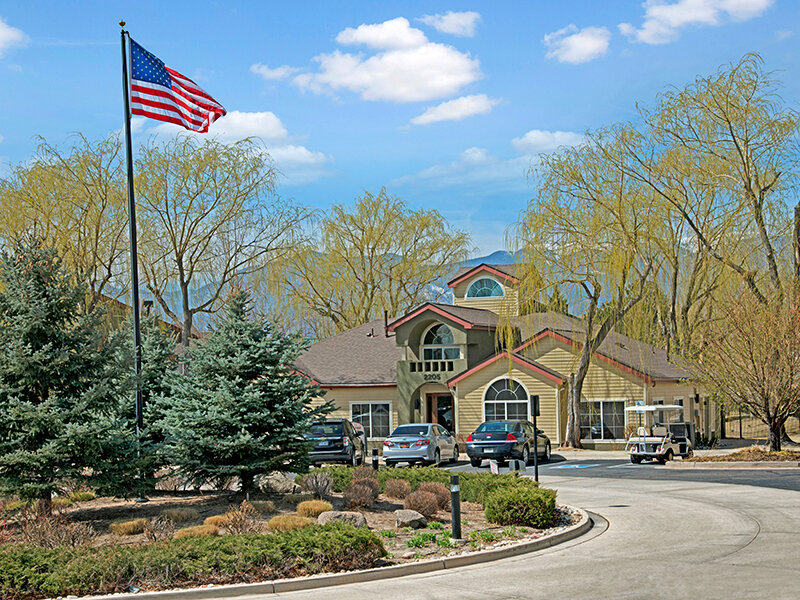 Exterior Apartment Property Entrance | The Willows at Printers Park Apartments
