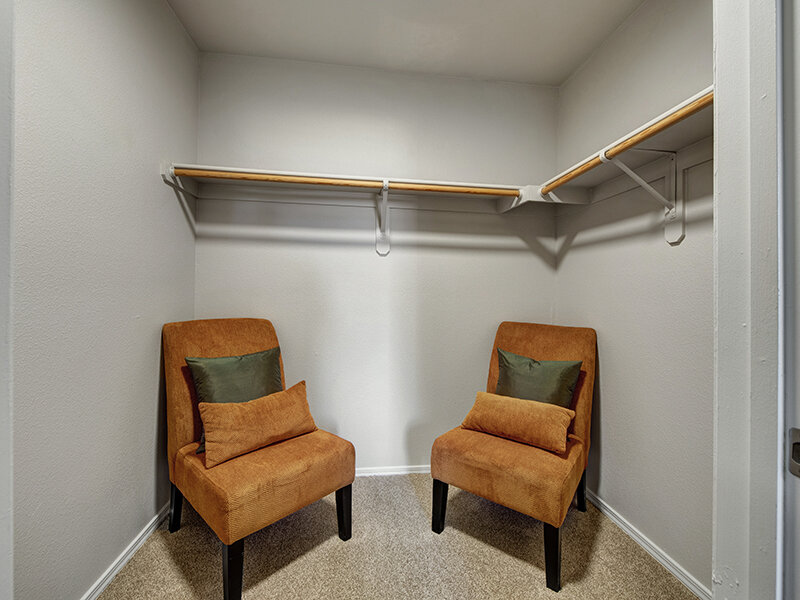 Apartment Bedroom Closet with Rails | The Willows at Printers Park Apartments