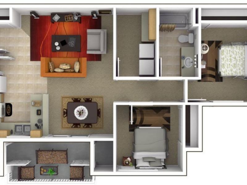 Green Grove Apartments Floor Plan 2X1