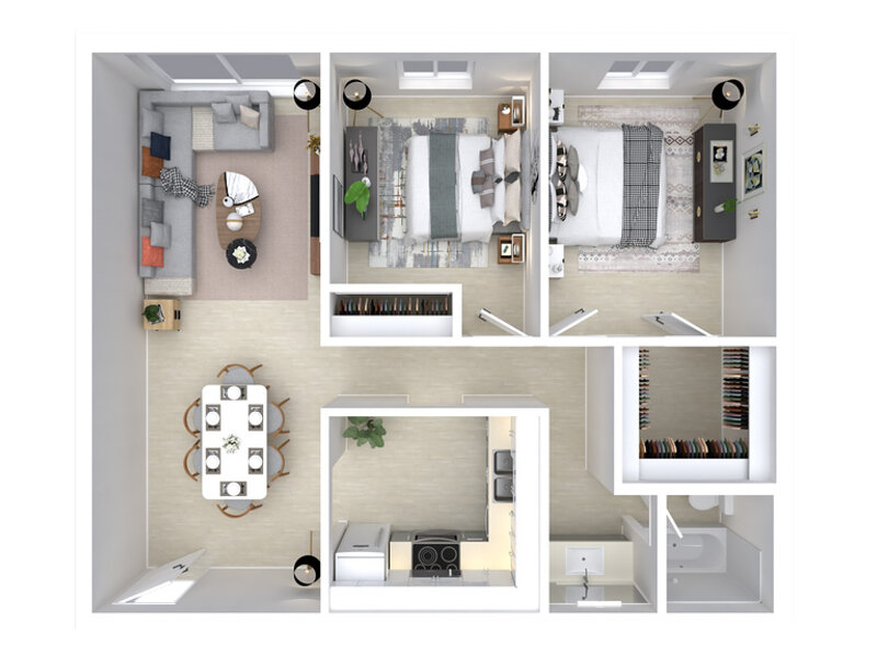 2x1 Floorplan at Canyon Commons