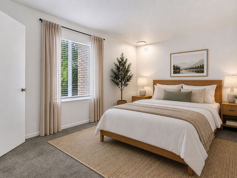 Staged Bedroom | Highland Commons