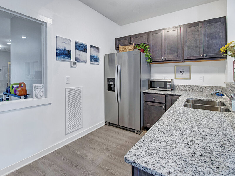 Community Kitchen with Wood Styled Floors | Merchants Walk