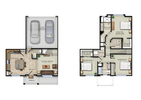 Floorplan for Willow Point Townhomes Apartments