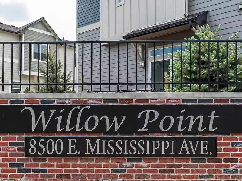 Monument Sign | Willow Point Townhomes in Denver, CO
