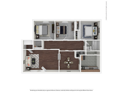 3/1 floor plan at Eagle Crest in Lakewood, CO
