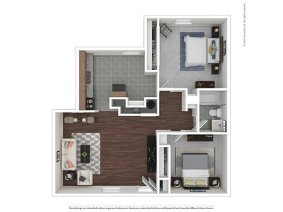 2/1U floor plan at Eagle Crest in Lakewood, CO