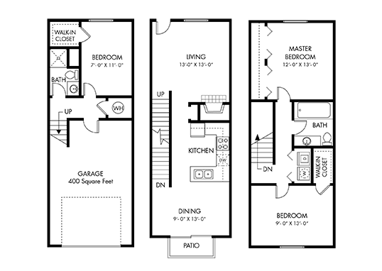 Floorplan for Carefree Village Townhomes Apartments