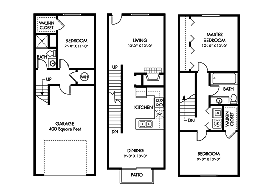 Floorplan for Carefree Village Townhomes Apartments