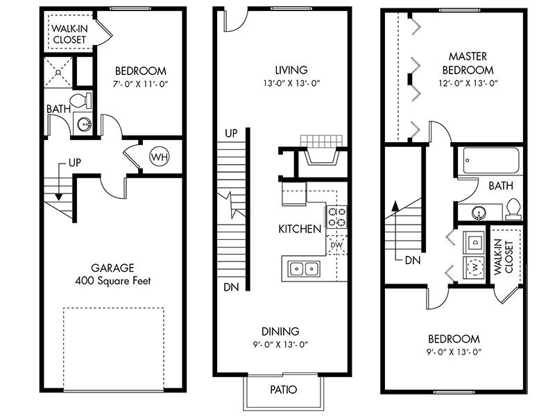 30010c2 Floorplan at Carefree Village Townhomes