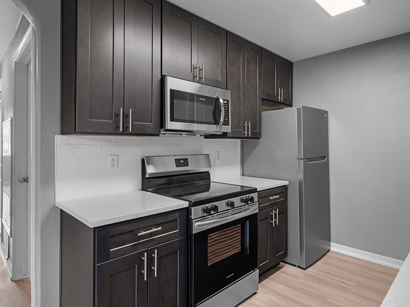 Kitchen with Dark Wood Cabinetry | Pleasant Springs