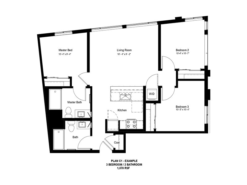 View at Blossom Hill Apartments Floor Plan Plan C1