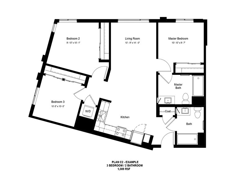 View at Blossom Hill Apartments Floor Plan Plan C2