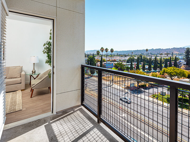 Patio View with Railing and City Views | View at Blossom Hill