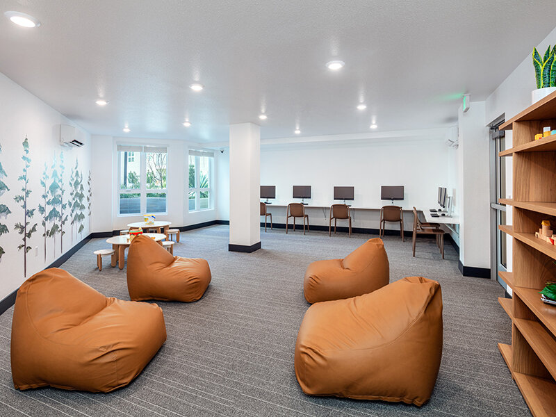 Community Seating with Chairs and Carpeted Flooring | View at Blossom Hill