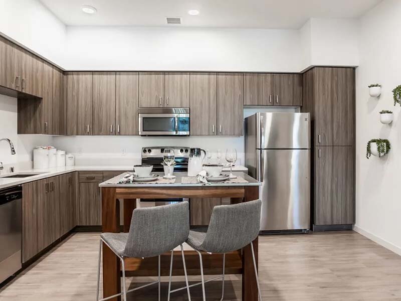 Apartment Kitchen with Counter and Chairs | Ageno Affordable