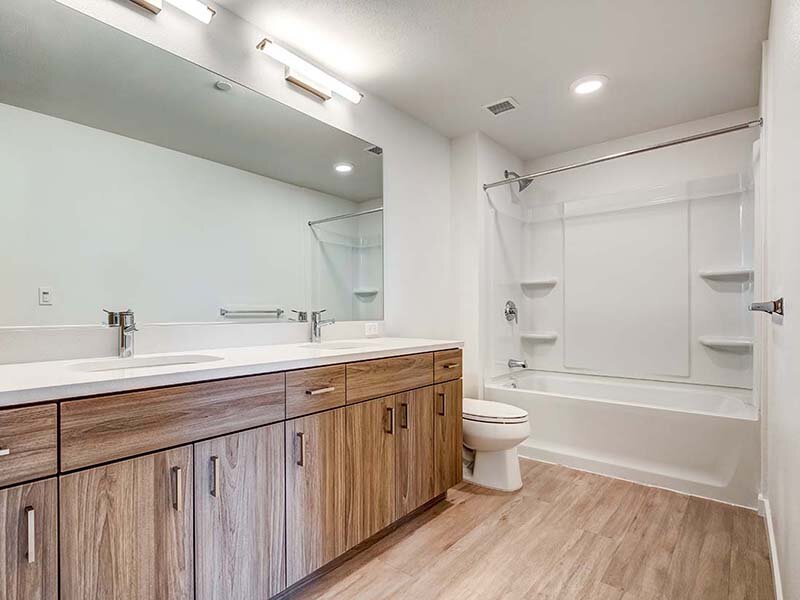 Apartment Bathroom with Sink and Mirror | Ageno Affordable