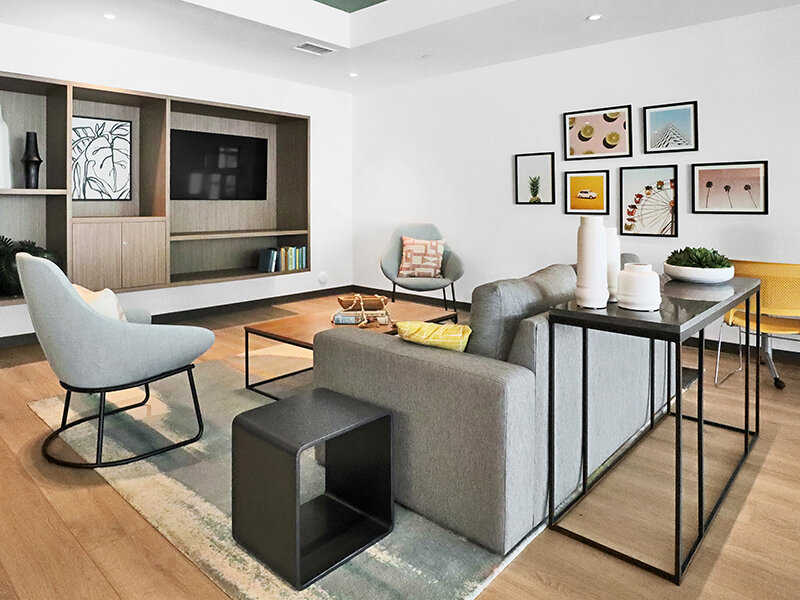 Community Clubhouse with Seating and Wall Art | Mission Gateway