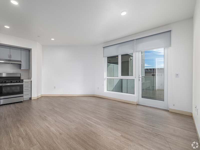 Apartment Bedroom with Ceiling Lights and Windows | Mission Gateway