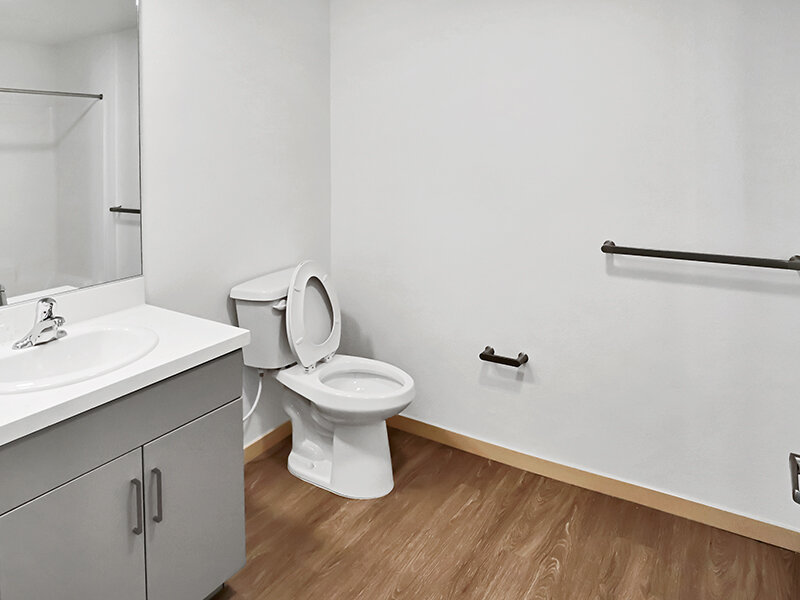 Apartment Bathroom with Handrailing | Mission Gateway