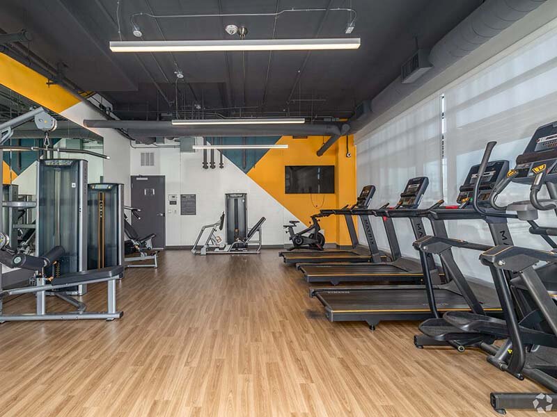 Community Fitness Area with Treadmills | Mission Gateway