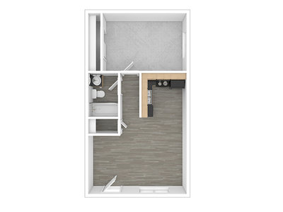 1 Bedroom 1 Bathroom floor plan at The Reserve at Water Tower Village in Arvada, CO