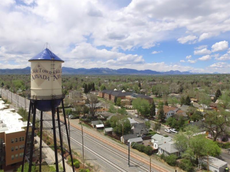 Aerial View | The Reserve at Water Tower Village Apartments in Arvada, CO