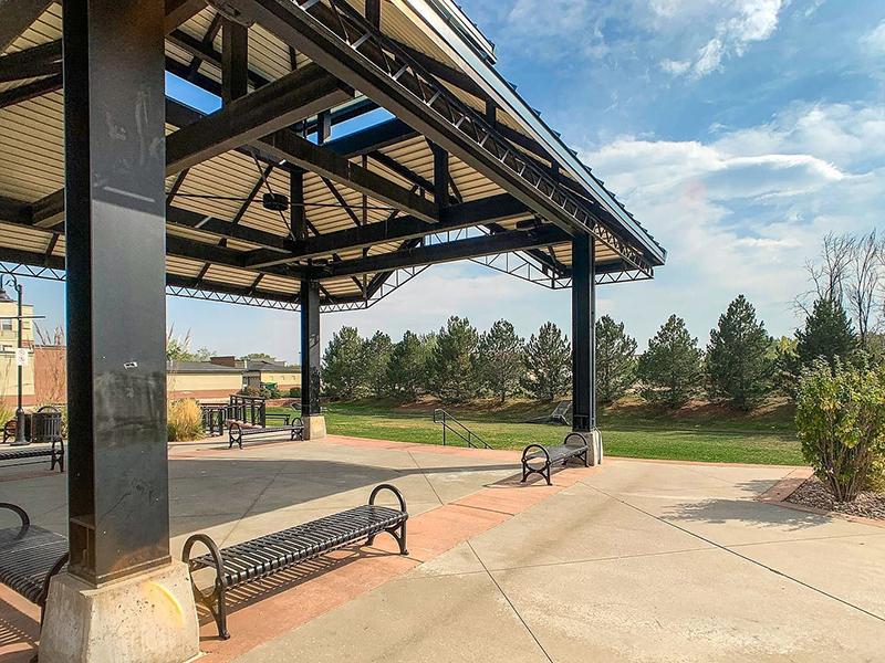 Covered Seating Area | The Reserves at Water Tower Village Apartments