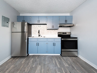 Kitchen with Stainless Steel Appliances | The Reserve at Water Tower Village