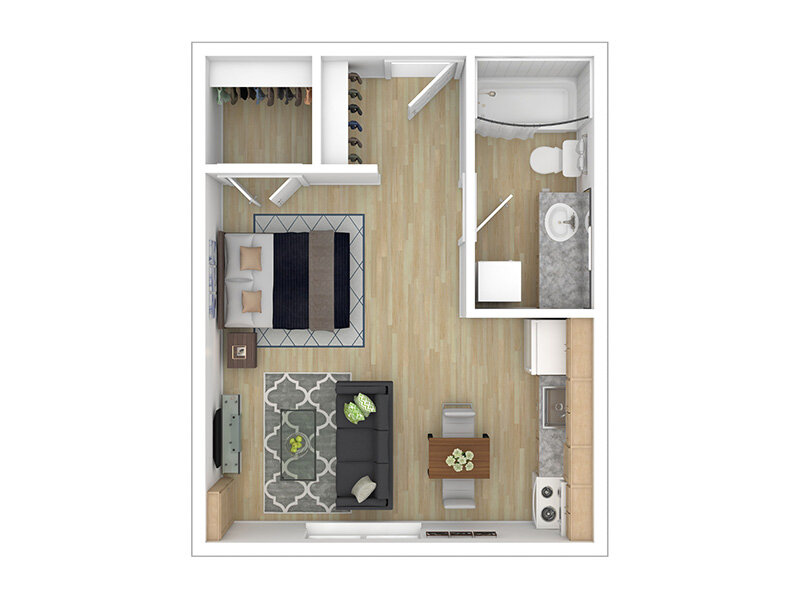 Park on 14th Apartments Floor Plan Studio B