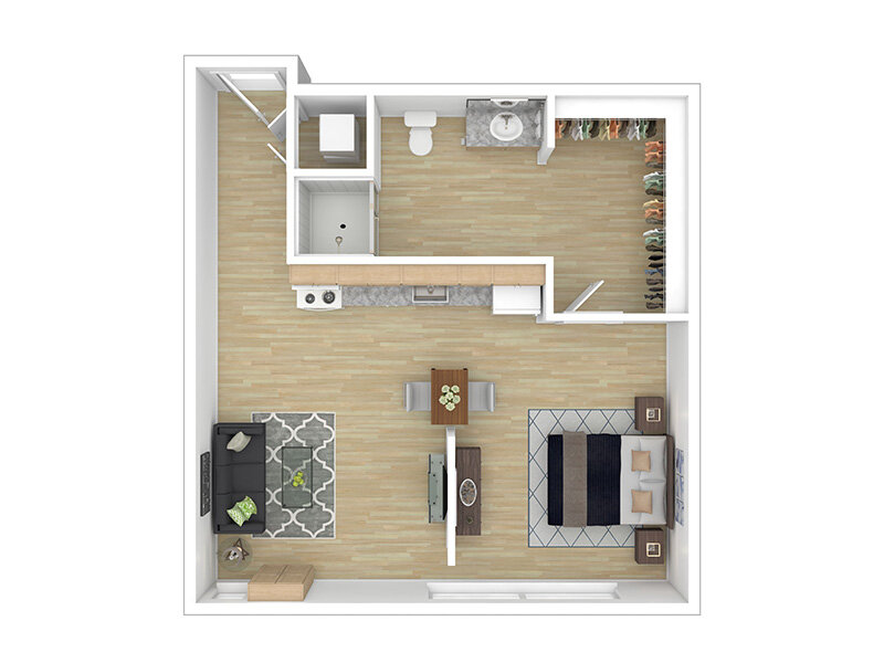 Park on 14th Apartments Floor Plan Studio A